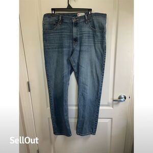 Wrangler Men's Slim Straight Jeans Blue Size 38x30 Medium Wash Denim